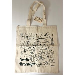 NWT Maptote Brooklyn NYC Canvas Grocery Tote Bag